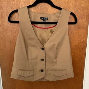 J. Crew Camel Buttoned Vest
